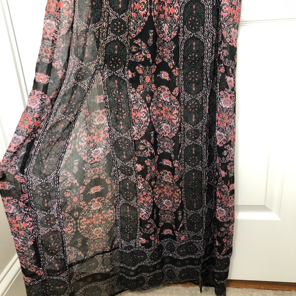 Free People Boho Moroccan Print Maxi Dress Size 0 - Picture 6 of 8